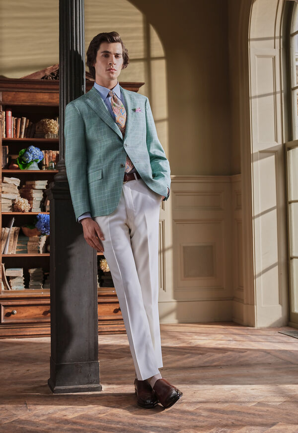 Paul Stuart Green Plaid Jacket Look, image 1
